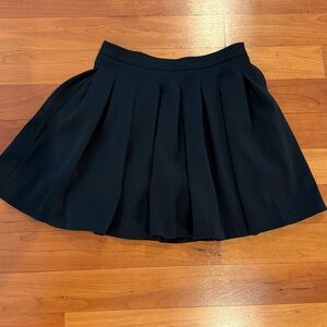 Elegant Black Pleated Skater Skirt/Skort